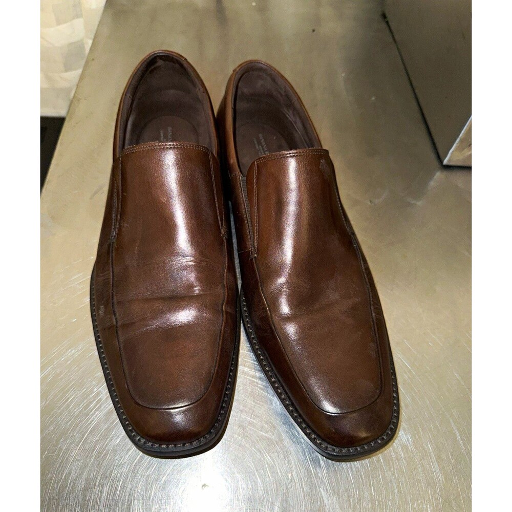 Banana Republic Men's Dress Loafers Brown Slip-On Almond Toe Solid Size 12